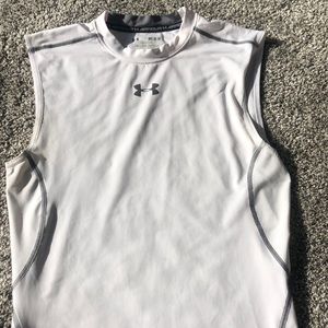 White Medium under Armour compression tank. Like new